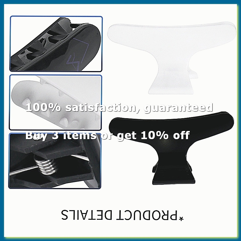 Hair Clips - 4 個ブラックホワイト美容師バタフライスタイルスタイリングヘアクランプクリップ爪留め金具理髪サロンツール-A62I