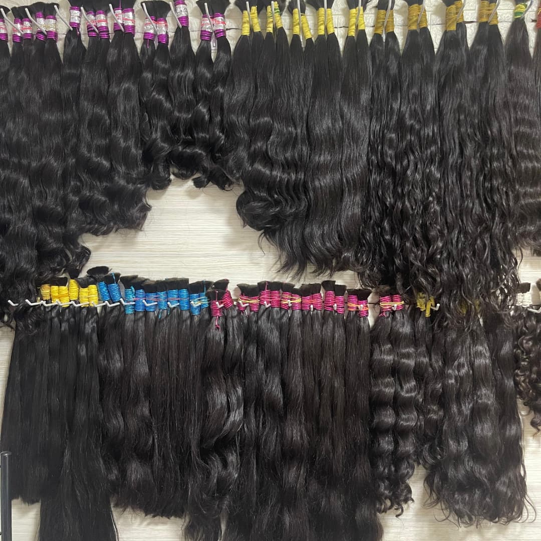 Water Wave Bulk Human Hair For Braiding - スーパーフレンチバルク人毛ブレイズヘア ウェットアンドウェイビー バルクインディアンウォーターウェーブ人毛 ノーウェフト バーミーズバルク人毛ブレイズヘア