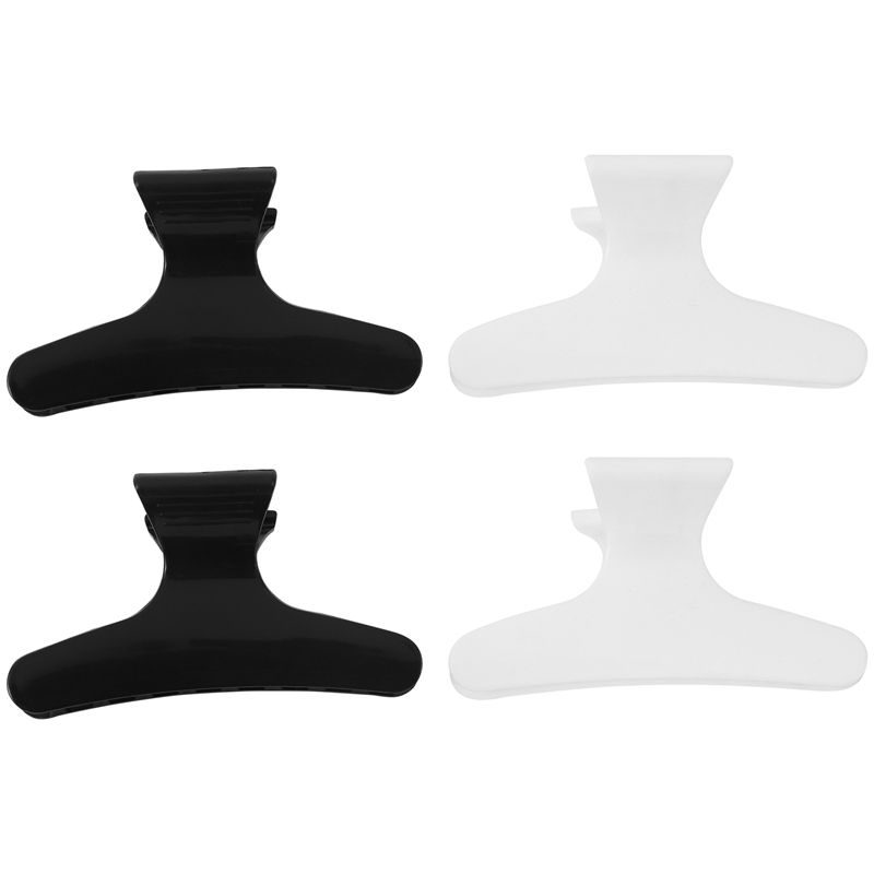 4 個ブラックホワイト美容師バタフライスタイルスタイリングヘ - Hair Clips のレビューと価格