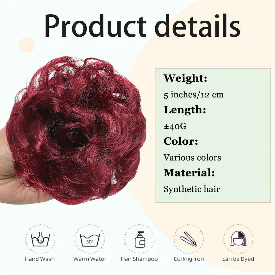 AOSIQUEE 合成シニヨン乱雑なおだんご爪クリップヘアピ - Claw Clip Messy Bun Hair Piece のレビューと価格