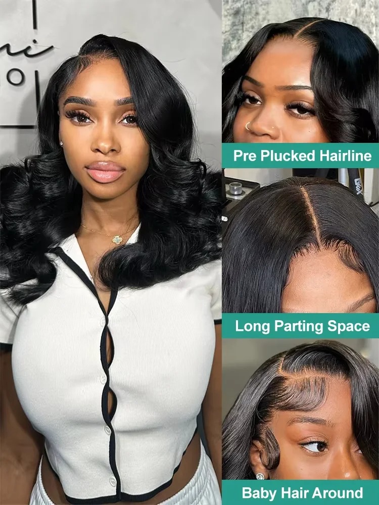 ボディウェーブボブウィッグ人毛13x5レースフロント人毛ウィ - Glueless Wear And Go Human Hair Wig のレビューと価格