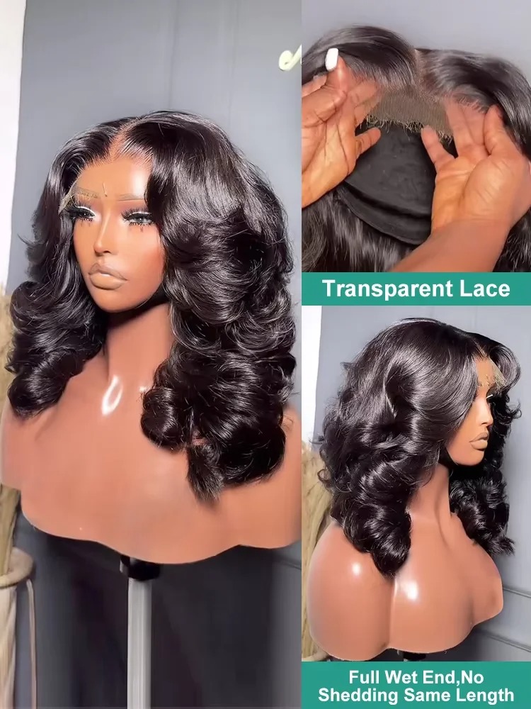 ボディウェーブボブウィッグ人毛13x5レースフロント人毛ウィ - Glueless Wear And Go Human Hair Wig のレビューと価格