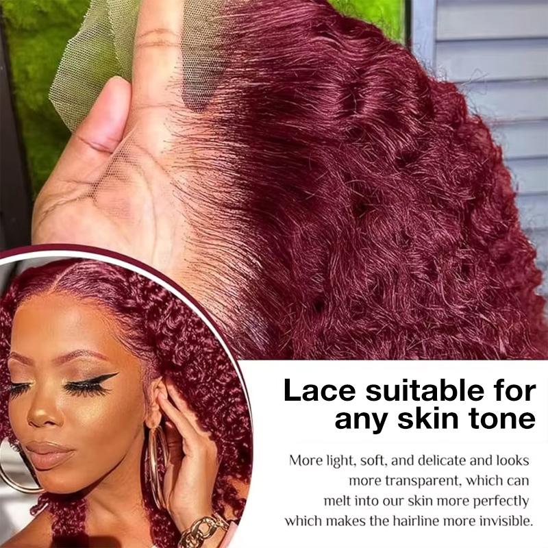 99j ディープウェーブ レースフロントウィッグ 250%  - Hd Lace Frontal Wig Human Hair Pre Plucked のレビューと価格