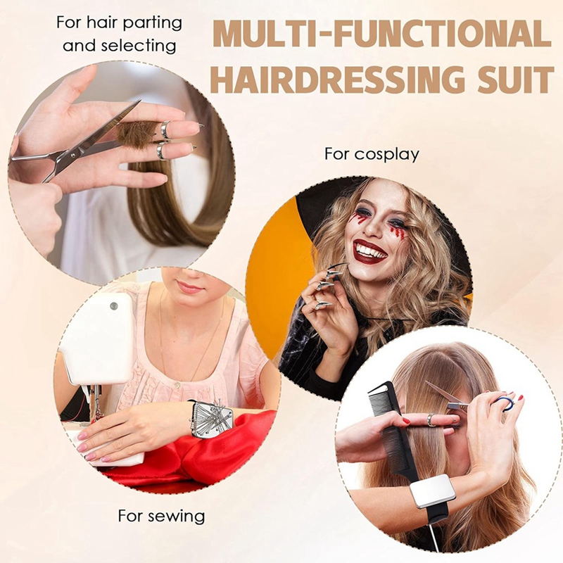 8 個の分けリングヘア選別リング 6 個のヘアセクショニング - Hair Clips のレビューと価格