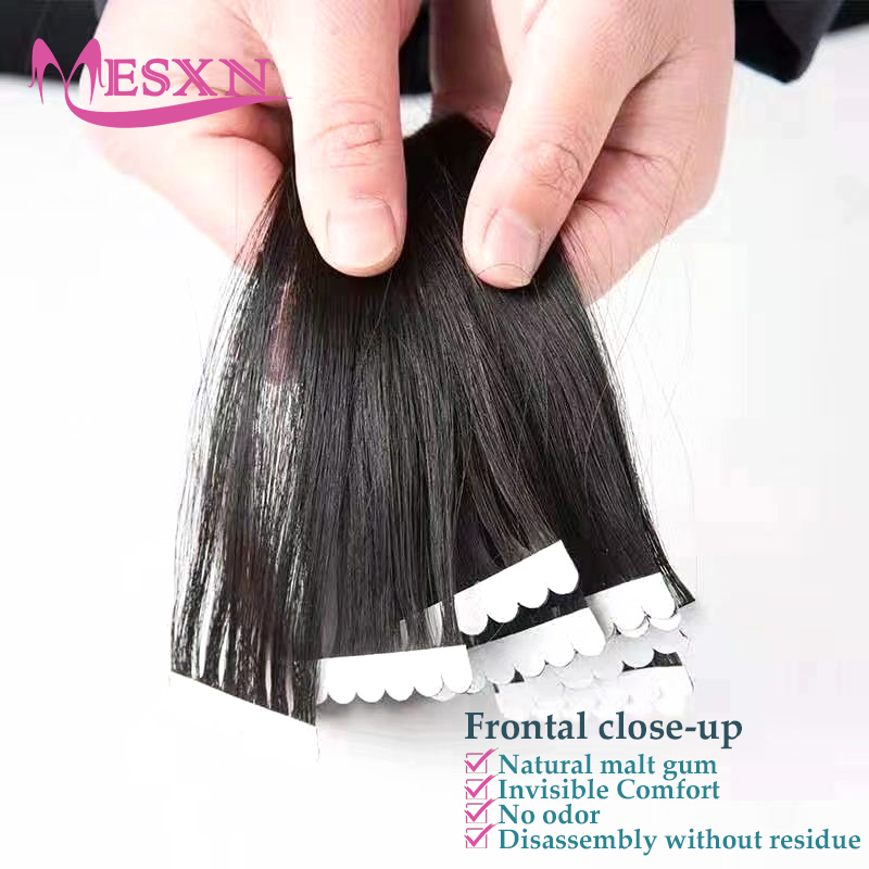 ミニストレートナチュラルヘアエクステンション,サロン用の目に - Invisible Tape In Extensions Real Hair のレビューと価格