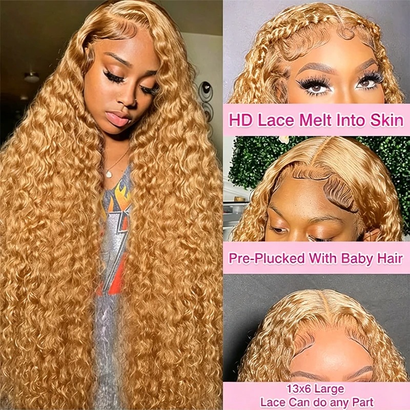 34インチ、38インチ ハニーブロンドウィッグ 人毛 ディー - Hd Lace Frontal Wig Human Hair Pre Plucked のレビューと価格