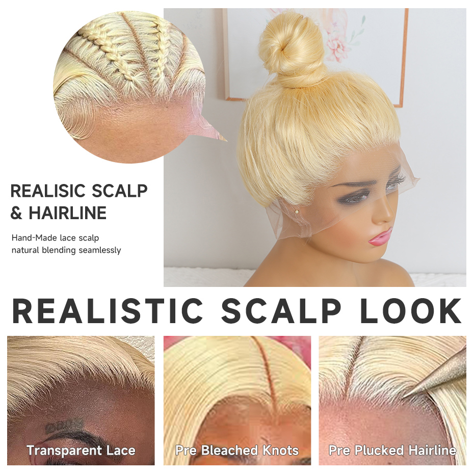 40～42インチ 360フルレースウィッグ ボーンストレート - Human Hair Wigs のレビューと価格