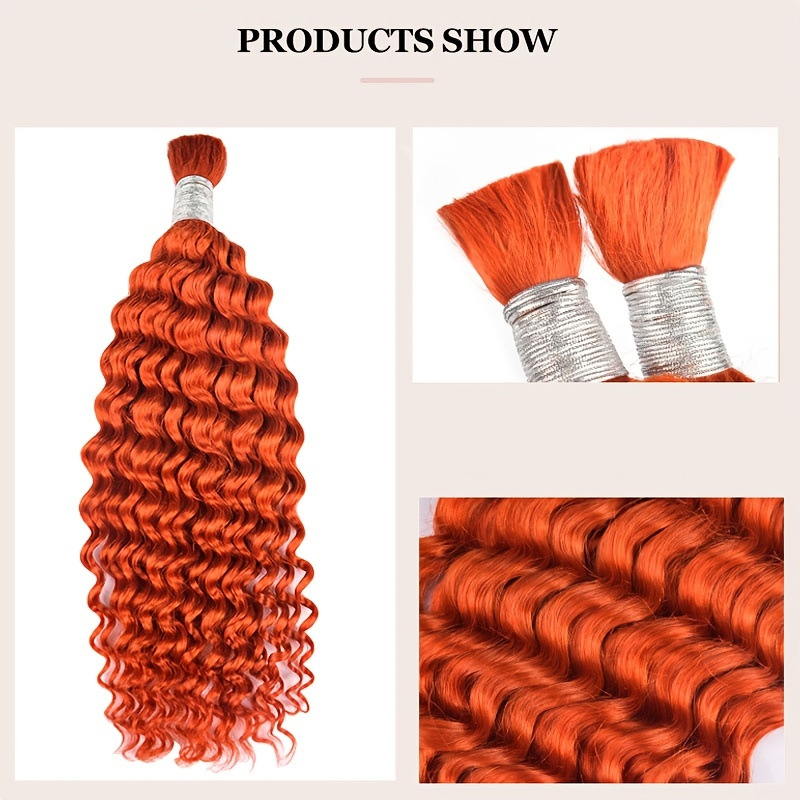 ブラジルの自然なヘアエクステンション,深い波の巻き毛のヘアエ - Water Wave Bulk Human Hair For Braiding のレビューと価格