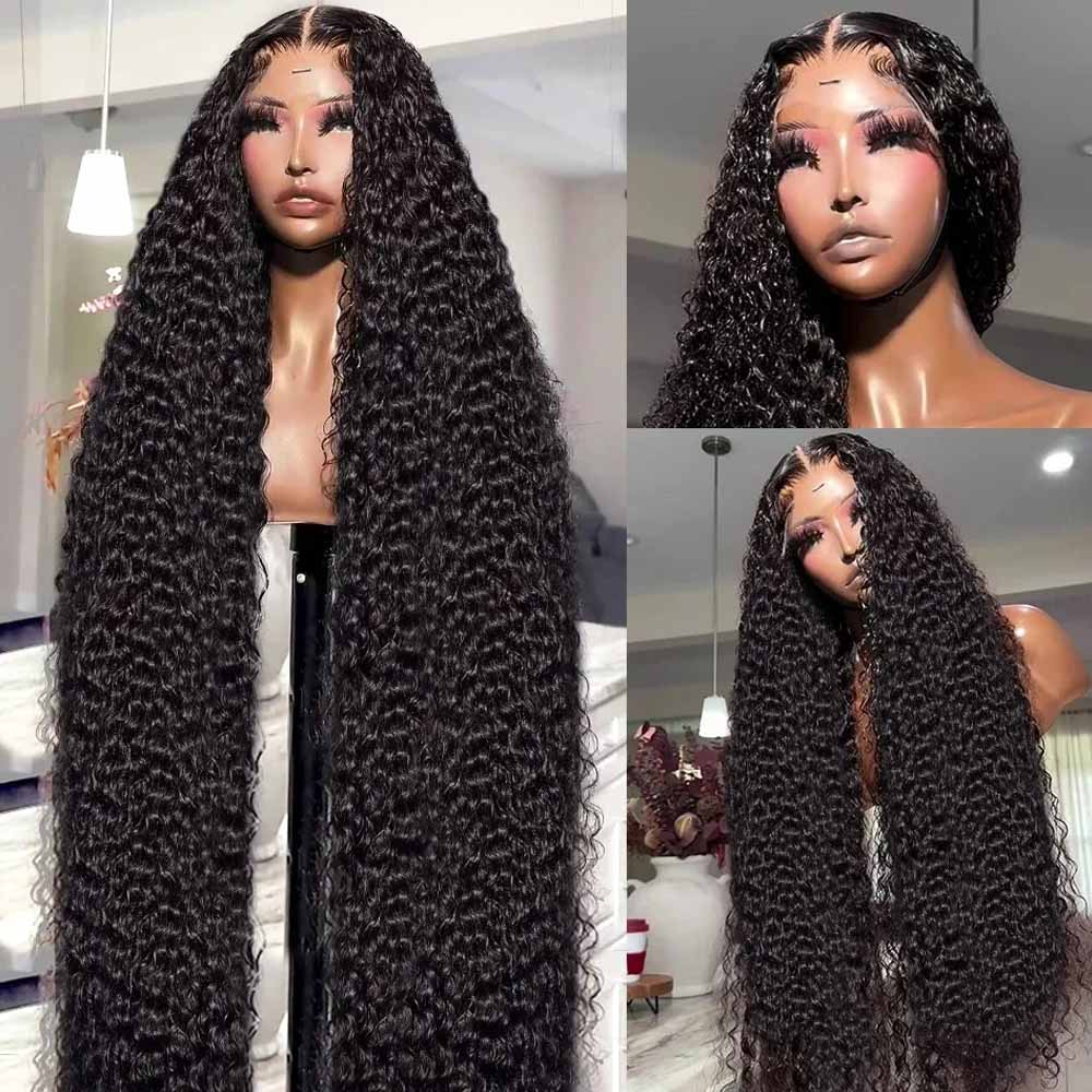 42インチ ブラジリアンバージン人毛 ジェリーカーリーウェー - Human Hair Wigs のレビューと価格